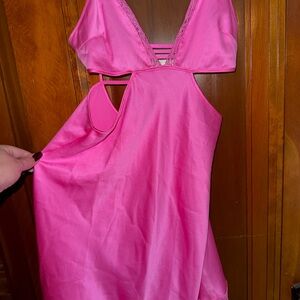 Victoria’s Secret hot pink cutout slip